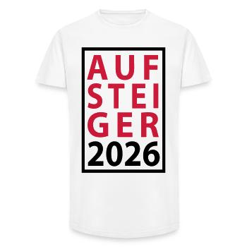 Aufsteiger 2026 Aufstieg - Long Fit Männer T-Shirt - Weiß - Vorne - AI Model Male 185 light (185cm)