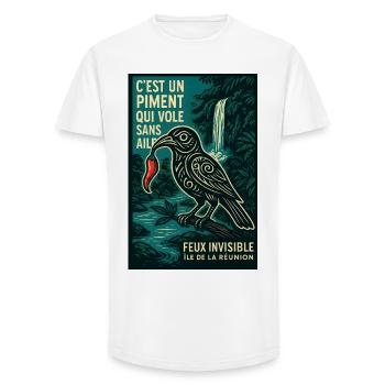 Vintage Reunion Flying Pepper - Long Fit Männer T-Shirt - Weiß - Vorne - AI Model Male 185 light (185cm)