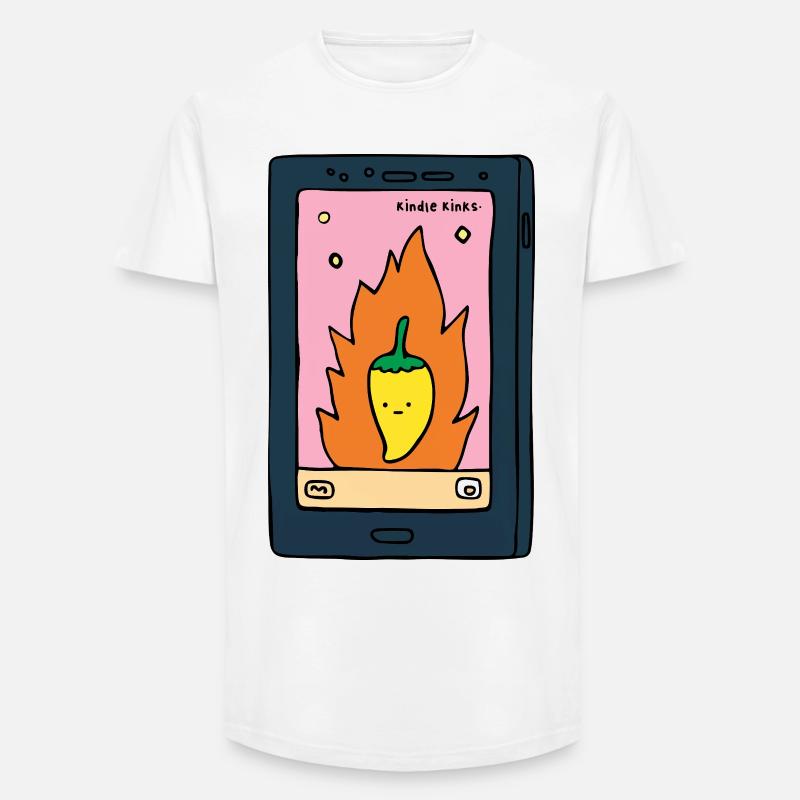Spicy E-Reader “Kinks” Design | Funny BookT - Long Fit Männer T-Shirt - Weiß