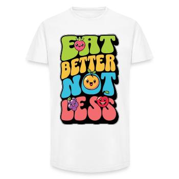 Nutritionist Eat Better Not Less Nutritional Coach - Long Fit Men's T-Shirt - white - Front - AI Model Male 185 light (185cm)