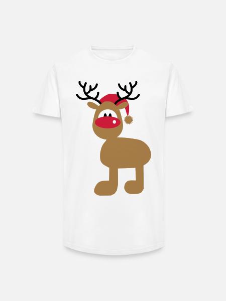 Noël - T-shirt coupe longue homme - blanc