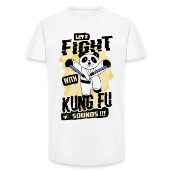 Kung Fu Panda - Long Fit Men's T-Shirt - white - Front - AI Model Male 185 light (185cm)