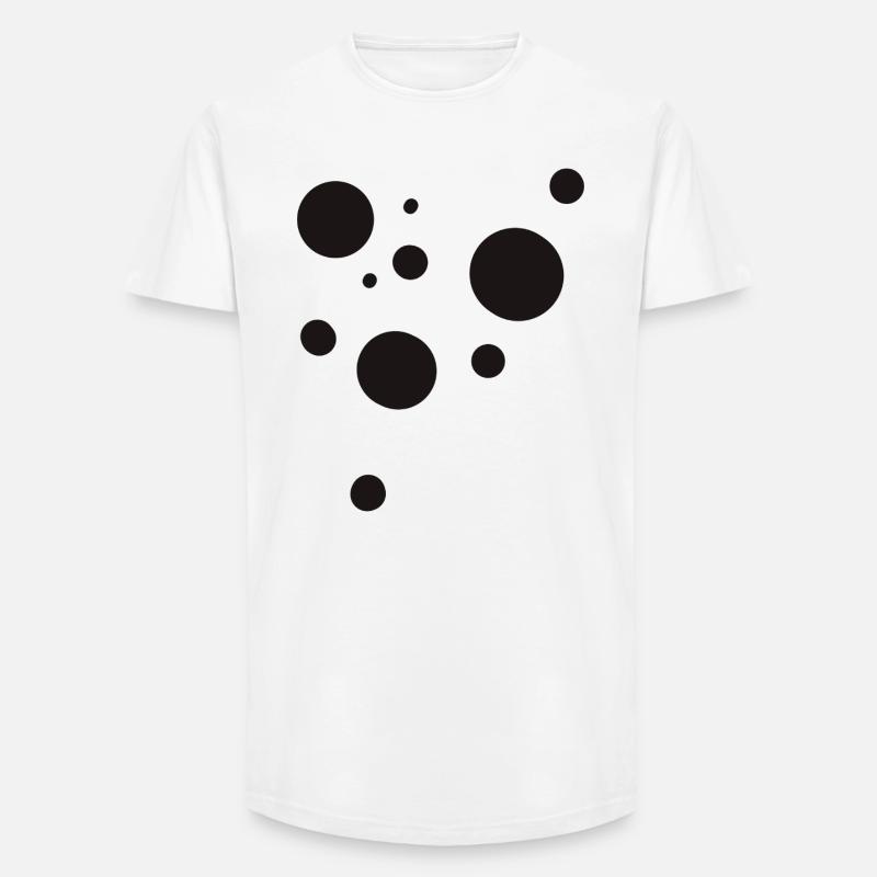 Dots - Long Fit Männer T-Shirt - Weiß