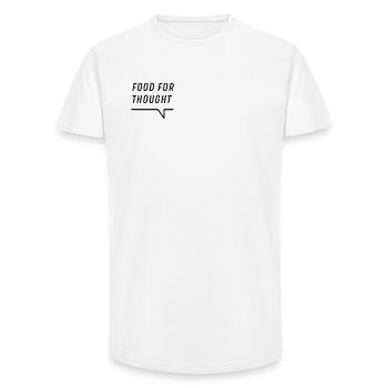 Zum nachdenken - Long Fit Männer T-Shirt - Weiß - Vorne - AI Model Male 185 light (185cm)