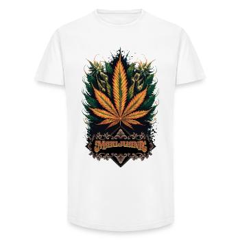Marijuana - Long Fit Männer T-Shirt - Weiß - Vorne - AI Model Male 185 light (185cm)