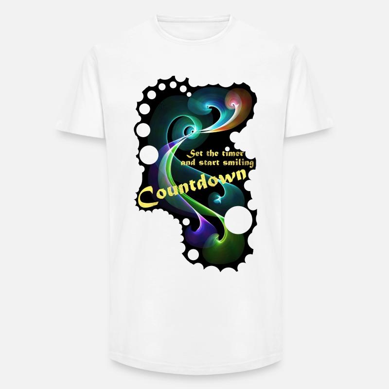 Countdown Smiling timer - Long Fit Männer T-Shirt - Weiß