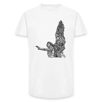 Angel - Long Fit Men's T-Shirt - white - Front - AI Model Male 185 light (185cm)
