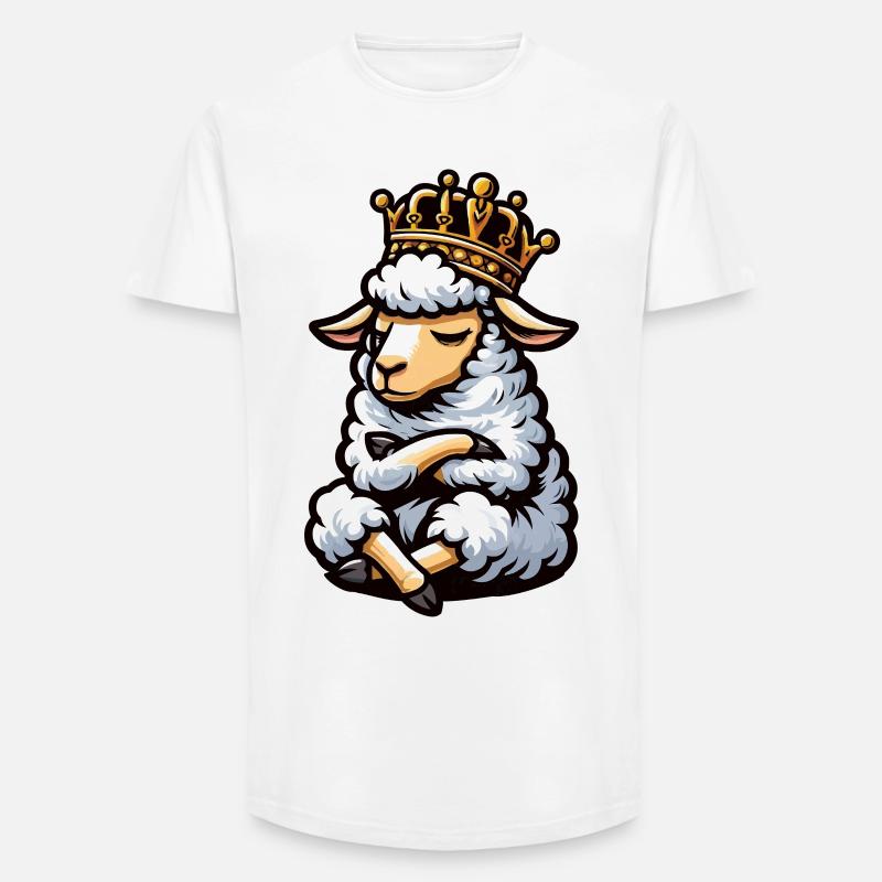 Schaf Schafe Schäfer Schafhalter Schafbock - Long Fit Männer T-Shirt - Weiß