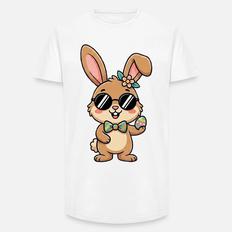 Easter Cool Easter Bunny Sunglasses - Long Fit Men's T-Shirt - white