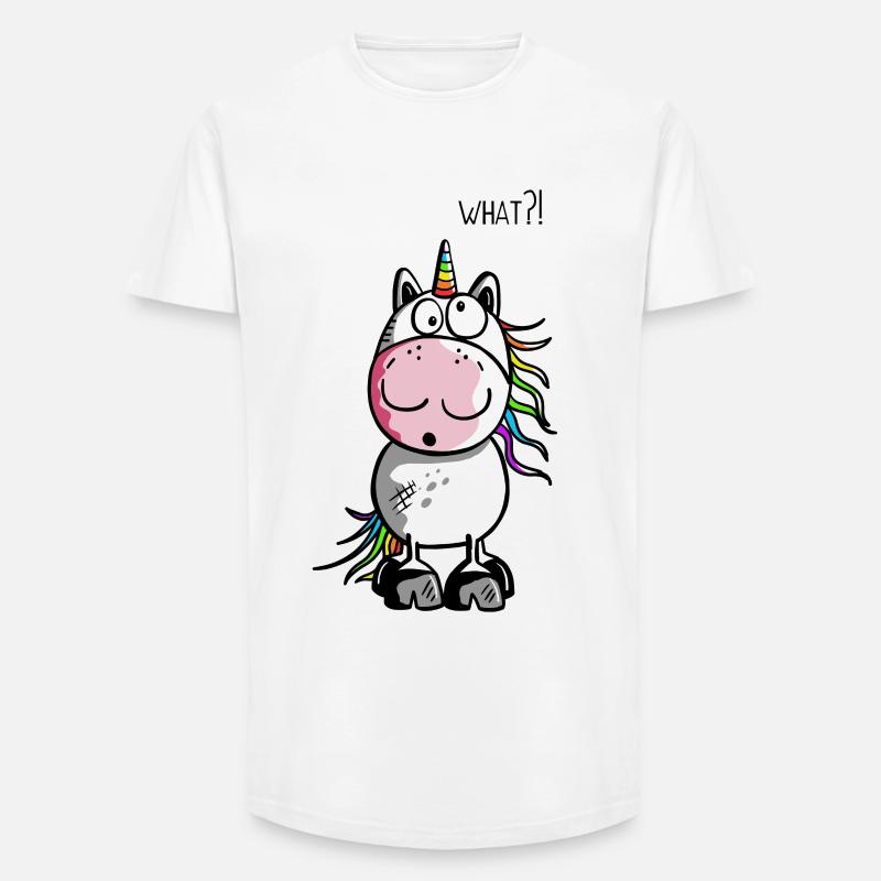 Lustiges Einhorn - Long Fit Männer T-Shirt - Weiß
