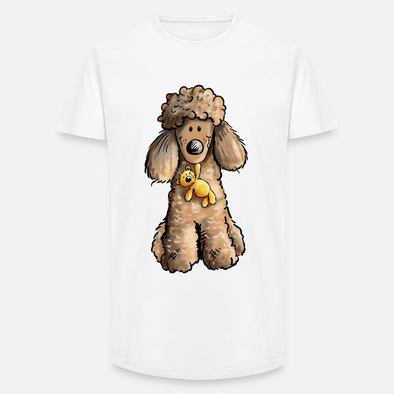Pudel mit Teddy - Long Fit Männer T-Shirt - Weiß