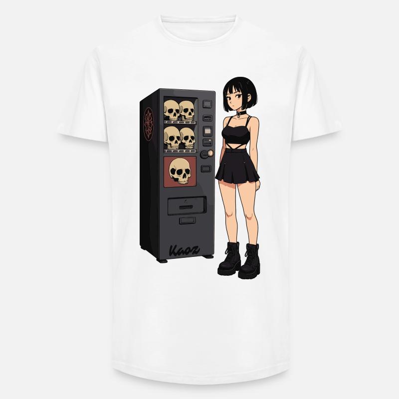 Skull Vending Machine Goth-Mädchen - Long Fit Männer T-Shirt - Weiß