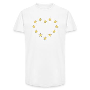 EU Europa Liebe Europa Sterne European Union - Long Fit Männer T-Shirt - Weiß - Vorne - AI Model Male 185 light (185cm)