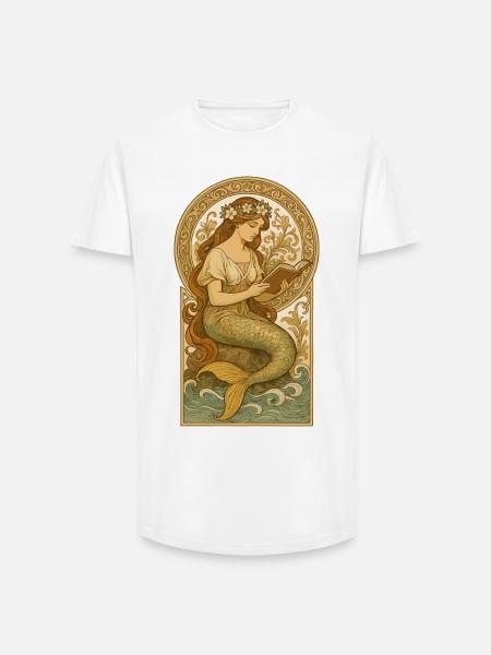 Mermaid Mermaid Reading Book Books Gift - Long Fit Men's T-Shirt - white