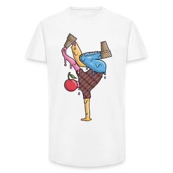 Breakdance Eiscreme Tanz Breakdancer Breakdancing - Long Fit Men's T-Shirt - white - Front - AI Model Male 185 light (185cm)