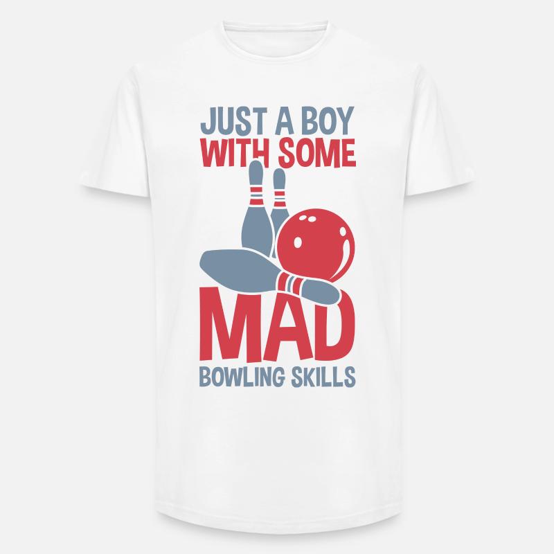 Bowling Junge - Long Fit Männer T-Shirt - Weiß