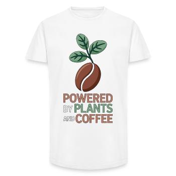 Nutritionist Powered By Plants And Coffee Dietary - Long Fit Men's T-Shirt - white - Front - AI Model Male 185 light (185cm)