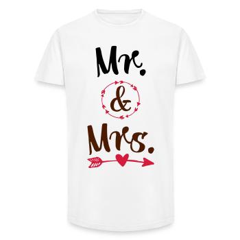 Hochzeit - Long Fit Männer T-Shirt - Weiß - Vorne - AI Model Male 185 light (185cm)
