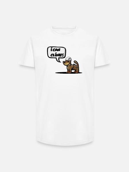 I CAN CLIMB! - Long Fit Men's T-Shirt - white