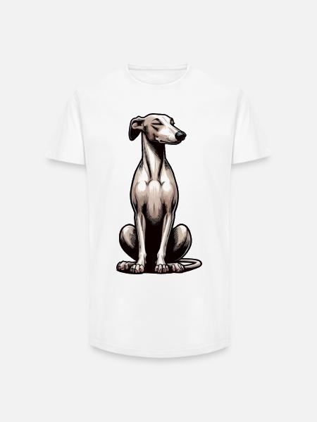 Whippet Windhund Whippets Windhundbesitzer - Long Fit Männer T-Shirt - Weiß