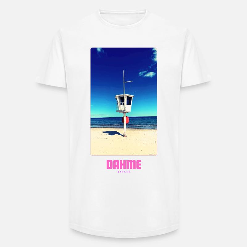 DAHME BEACH - Long Fit Männer T-Shirt - Weiß