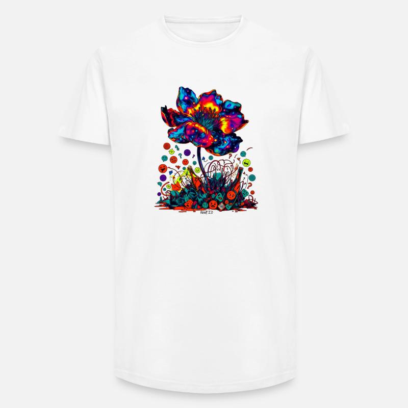 Cosmic Reset Bloom 2.0 - Long Fit Männer T-Shirt - Weiß