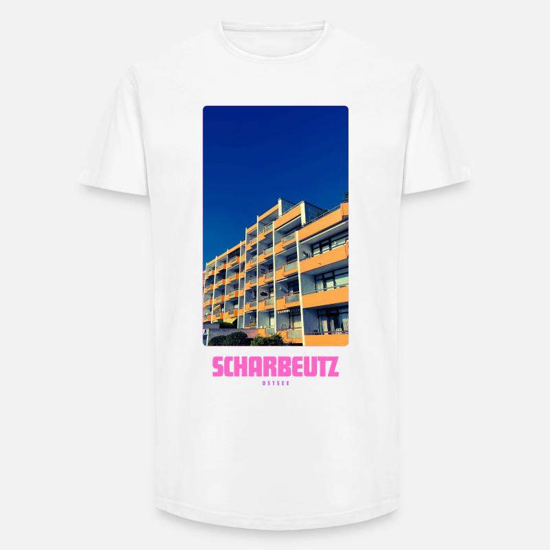 SCHARBEUTZ Ostsee - Long Fit Männer T-Shirt - Weiß