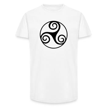 triskell - Long Fit Männer T-Shirt - Weiß - Vorne - AI Model Male 185 light (185cm)