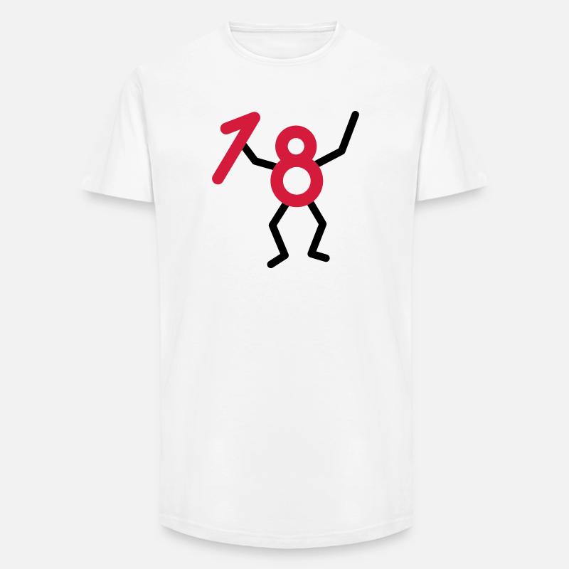 Endlich18 ! - Long Fit Männer T-Shirt - Weiß