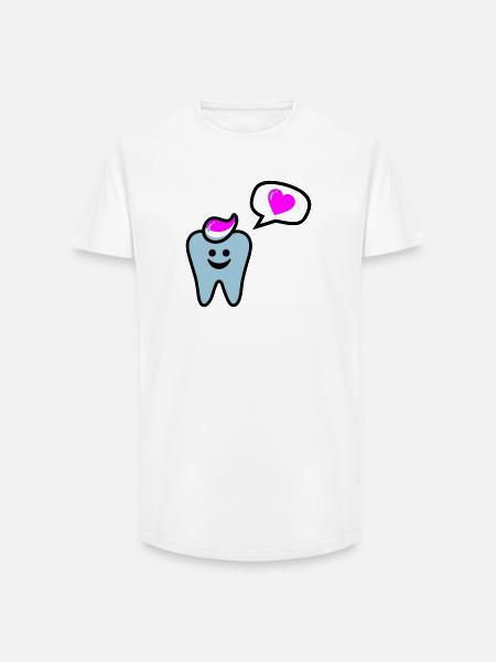 zahn punk zahnarzt dentist - Long Fit Men's T-Shirt - white