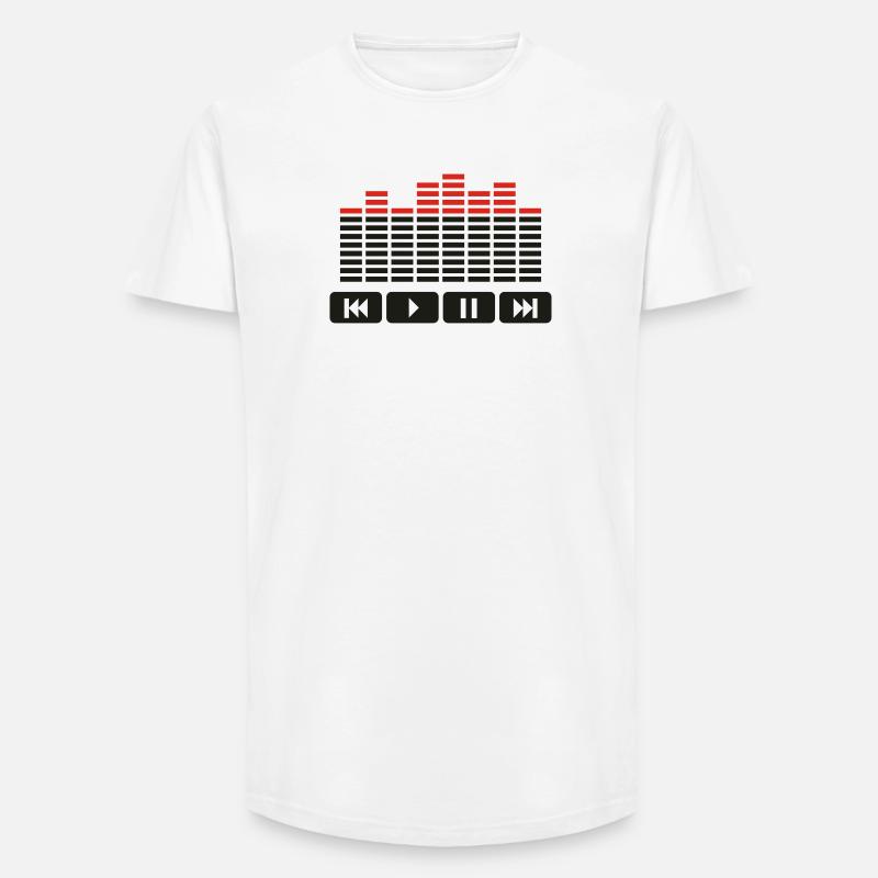 Equalizer audio player dj - Long Fit Männer T-Shirt - Weiß