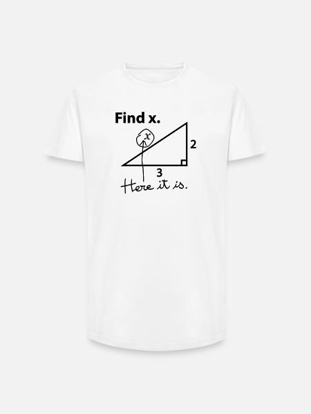 Find X. - Long Fit Men's T-Shirt - white