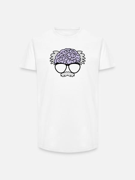 Gehirn eines Professors - Long Fit Männer T-Shirt - Weiß