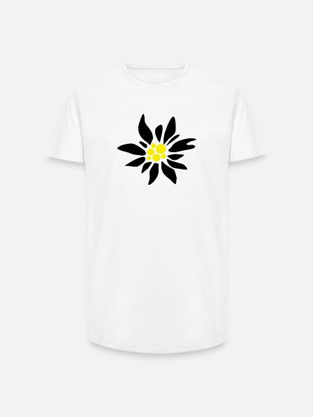 Edelweiss - Long Fit Männer T-Shirt - Weiß