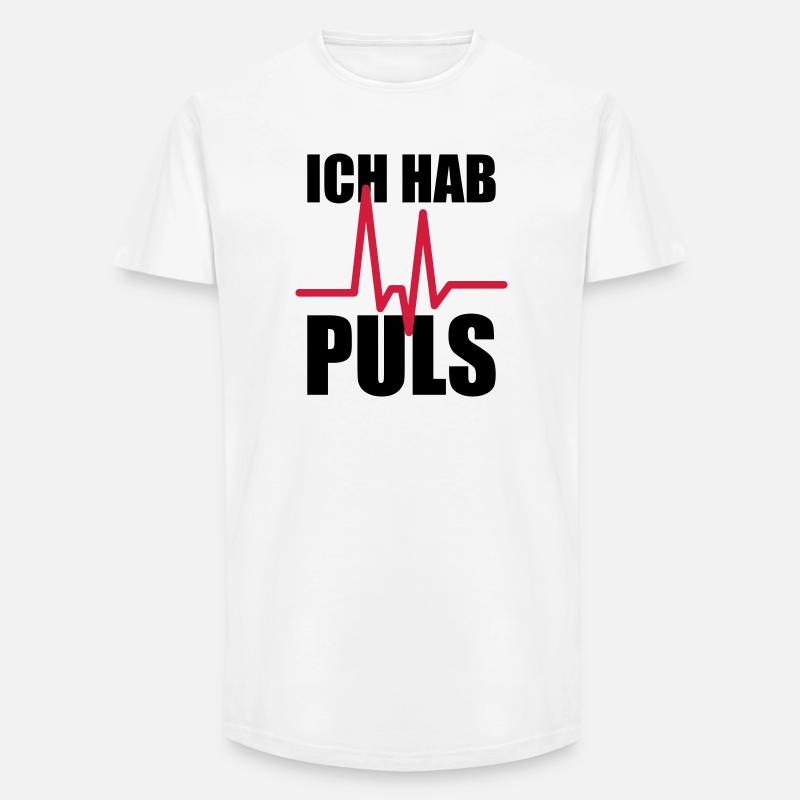 Ich hab Puls - Long Fit Männer T-Shirt - Weiß