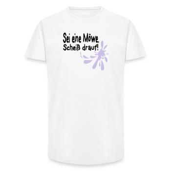 Möwen Scheiß drauf--3 - Long Fit Männer T-Shirt - Weiß - Vorne - AI Model Male 185 light (185cm)