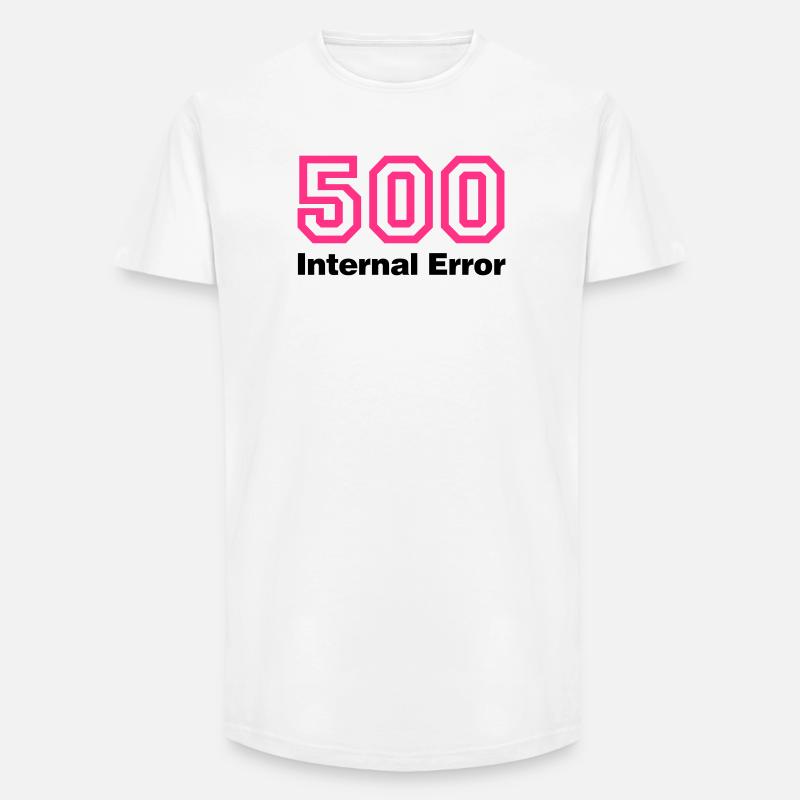 Error 500 Internal Error - Long Fit Männer T-Shirt - Weiß