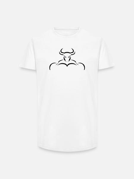 Alpha-Taurus - Long Fit Männer T-Shirt - Weiß