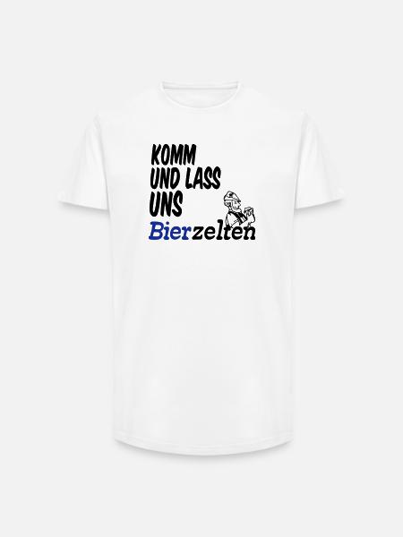 Bierzelt,Bier,Sprüche,Geschenk - Long Fit Männer T-Shirt - Weiß