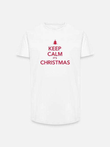 KEEP CALM IT'S CHRISTMAS Weihnachten - Long Fit Men's T-Shirt - white