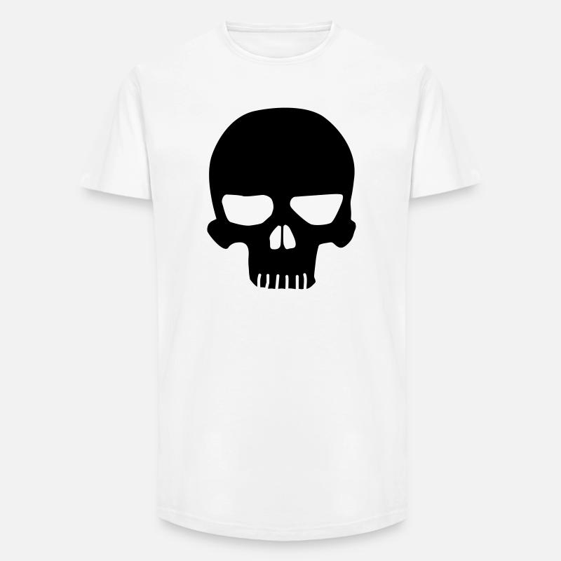 Schädel Original - Long Fit Männer T-Shirt - Weiß