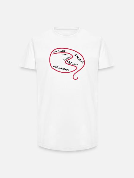 Der rote Faden... - Long Fit Männer T-Shirt - Weiß