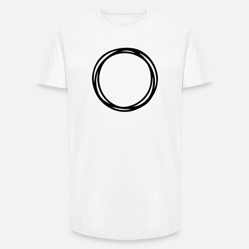 Kreise und Kreise - Long Fit Männer T-Shirt - Weiß