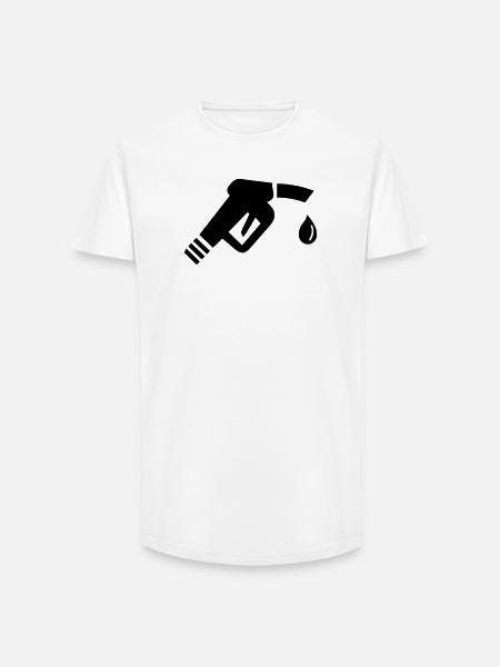 Tankstellen Zapfhahn - Long Fit Männer T-Shirt - Weiß