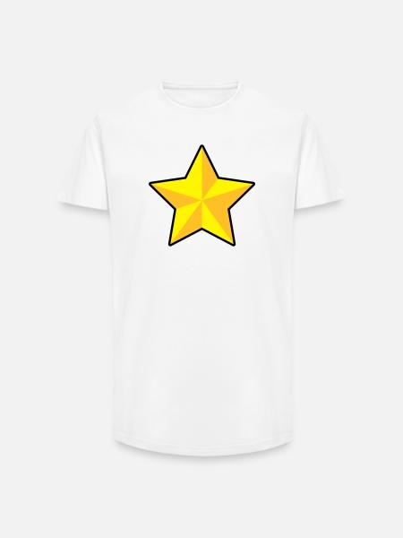 3D Stern | 3D Star | Dimension - Long Fit Men's T-Shirt - white