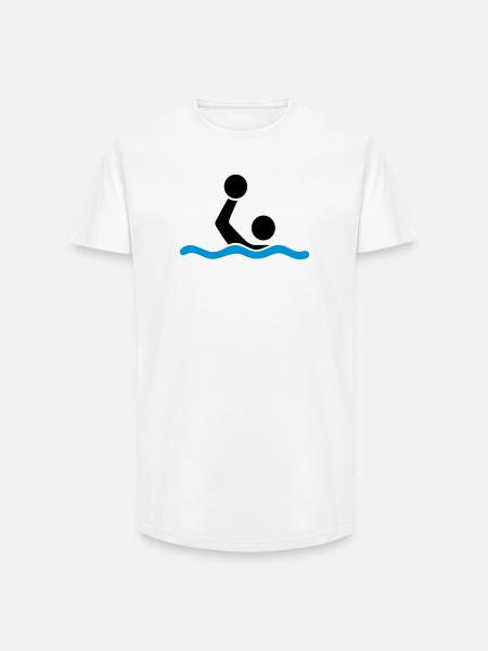 water polo - Long Fit Men's T-Shirt - white