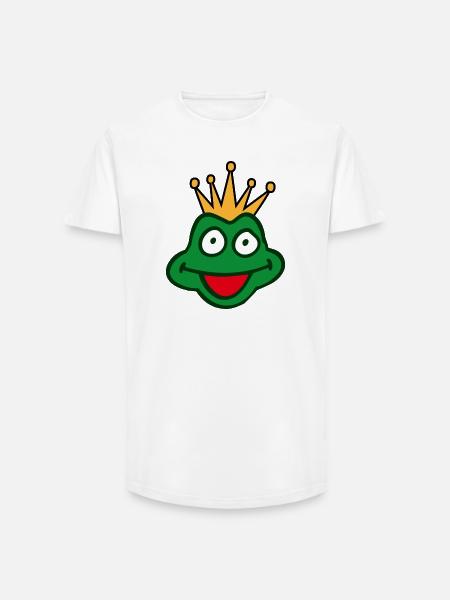 frog Prince - Long Fit Men's T-Shirt - white