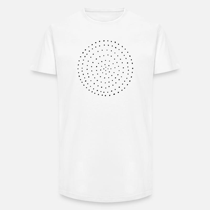 Dotted dots circle dots pattern gift - Long Fit Men's T-Shirt - white