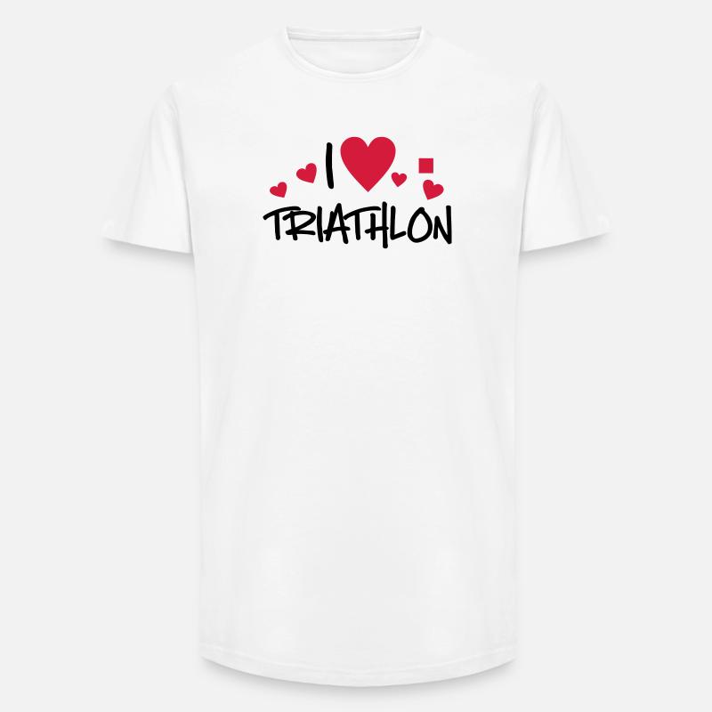Triathlon - Long Fit Männer T-Shirt - Weiß
