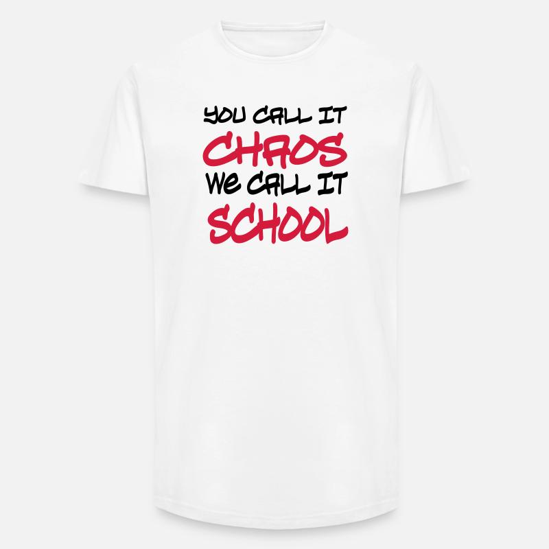 Schule - Long Fit Männer T-Shirt - Weiß